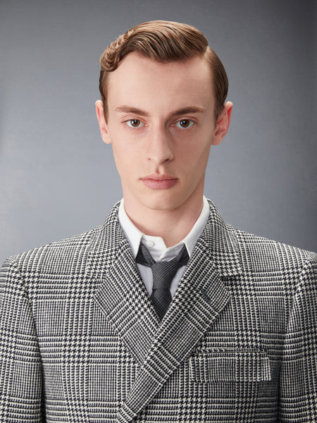 WOOL CHESTERFIELD OVERCOAT BLK/WHT