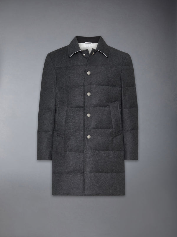 WOOL FLANNEL DOWN FILL CLASSIC BAL COLLAR OVERCOAT - featured image