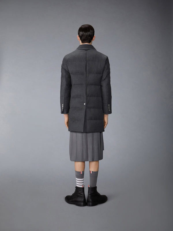 WOOL FLANNEL DOWN FILL CLASSIC BAL COLLAR OVERCOAT - image 2