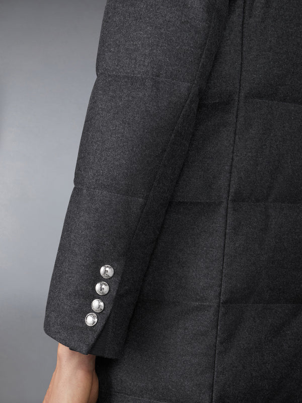 WOOL FLANNEL DOWN FILL CLASSIC BAL COLLAR OVERCOAT - image 4