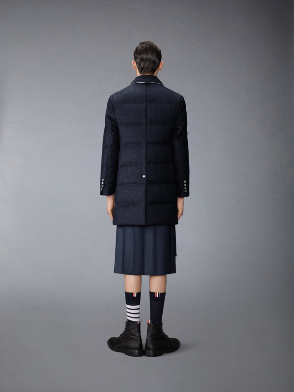 DOWNFILLED CLASSIC BAL COLLAR O/C W/ TONAL GROSGRAIN IN WOOL FLANNEL - image 2
