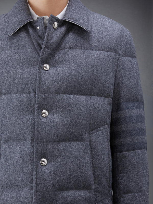 FLANNEL DOWN FILL 4-BAR CLASSIC BAL COLLAR OVERCOAT - image 7