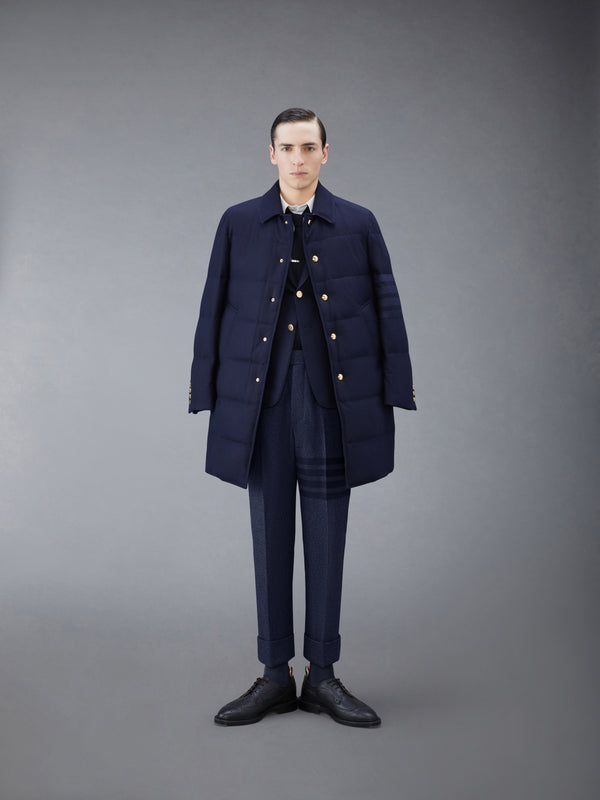 FLANNEL DOWN FILL 4-BAR CLASSIC BAL COLLAR OVERCOAT - image 3