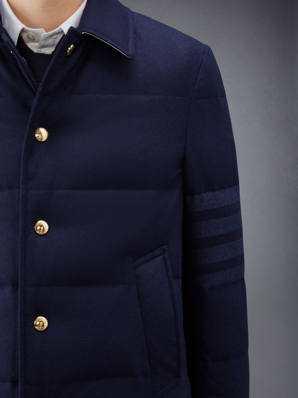FLANNEL DOWN FILL 4-BAR CLASSIC BAL COLLAR OVERCOAT - image 7