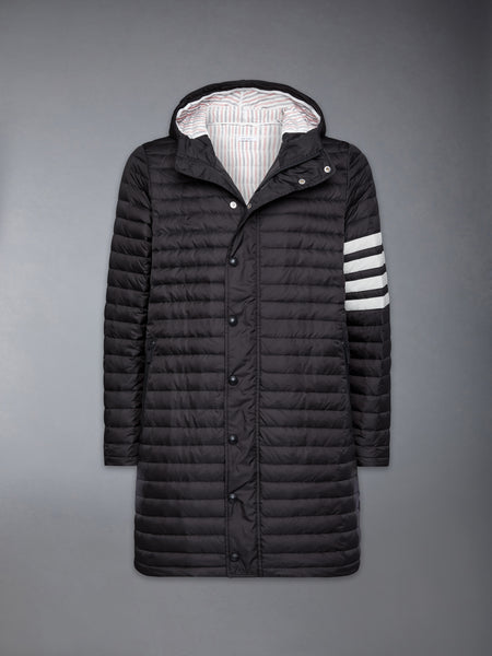 MATTE NYLON DOWN FILL QUILTED 4-BAR COAT
