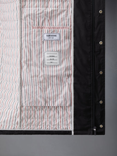 MATTE NYLON DOWN FILL QUILTED 4-BAR COAT