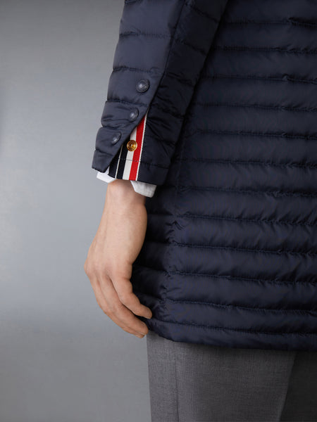 MATTE NYLON DOWN FILL QUILTED 4-BAR COAT