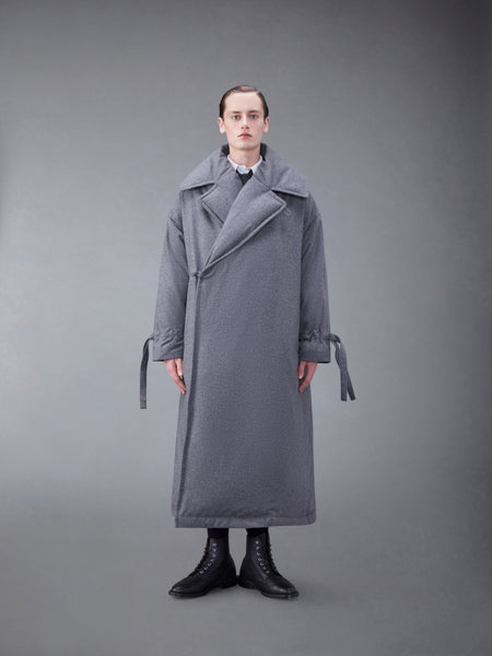 Downfilled Flannel Oversized Coat MED GREY