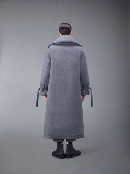 Downfilled Flannel Oversized Coat MED GREY