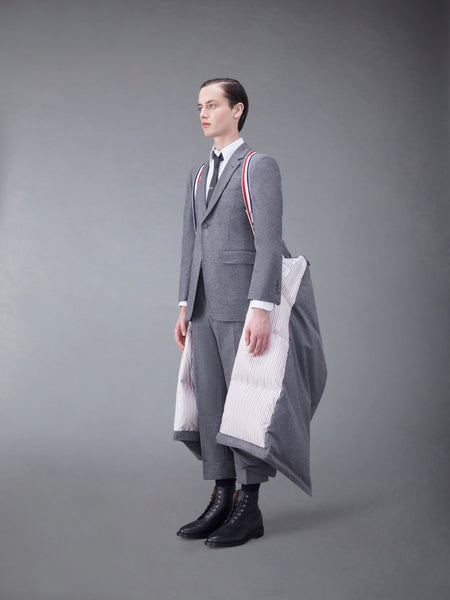 Downfilled Flannel Oversized Coat MED GREY