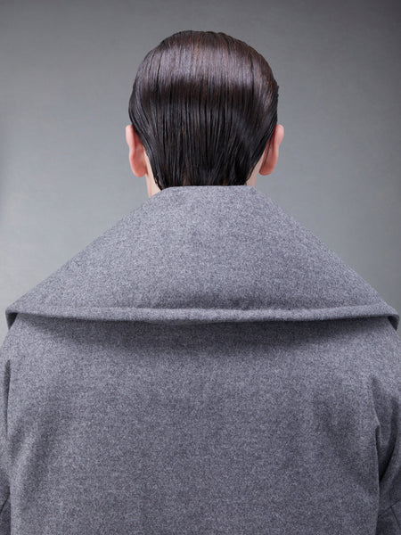 Downfilled Flannel Oversized Coat MED GREY