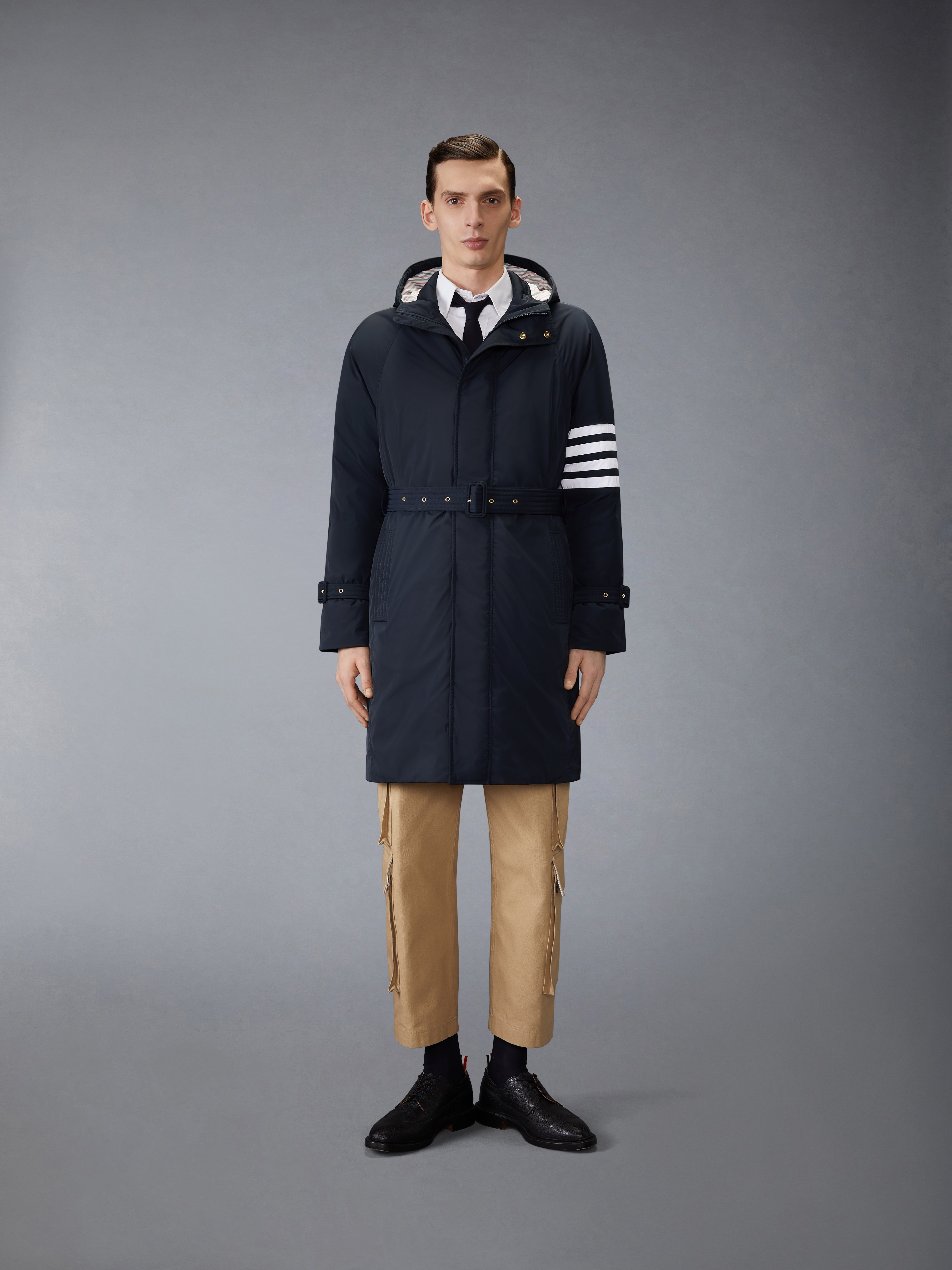 Poly Twill 4-Bar Down Filled Parka | Thom Browne