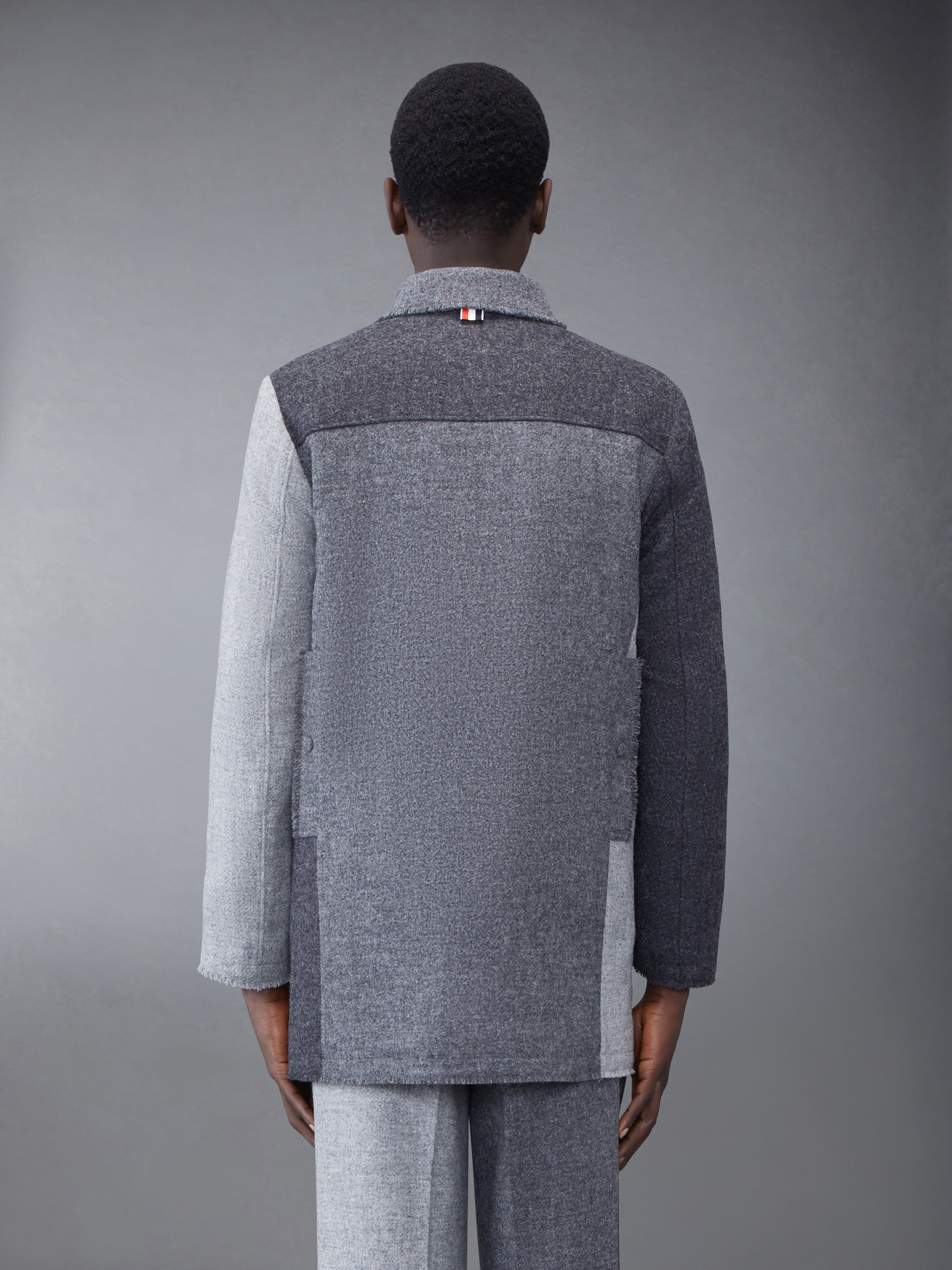 Fun-Mix Shetland Frayed Field Jacket | Thom Browne