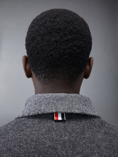 Fun-Mix Shetland Frayed Field Jacket MED GREY