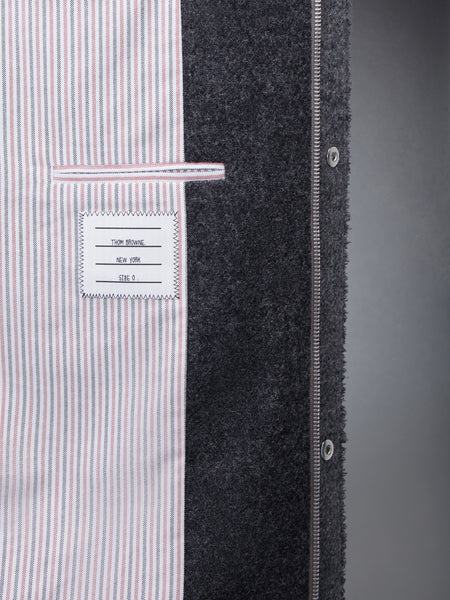 Fun-Mix Shetland Frayed Field Jacket MED GREY