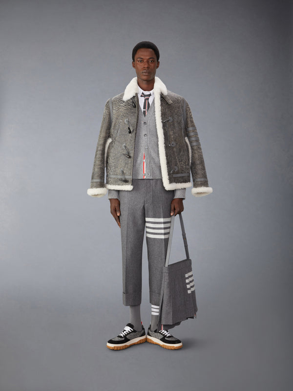 SHEARLING CROPPED DUFFLE COAT - image 3