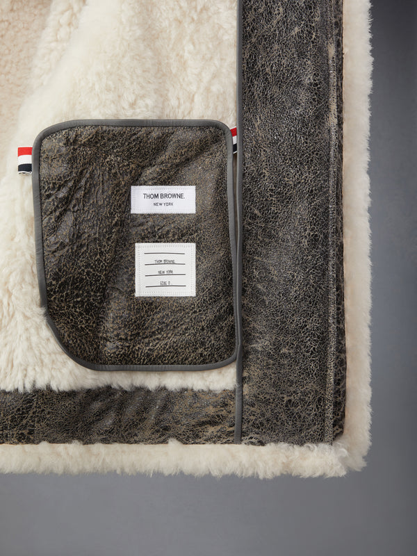 SHEARLING CROPPED DUFFLE COAT - image 4
