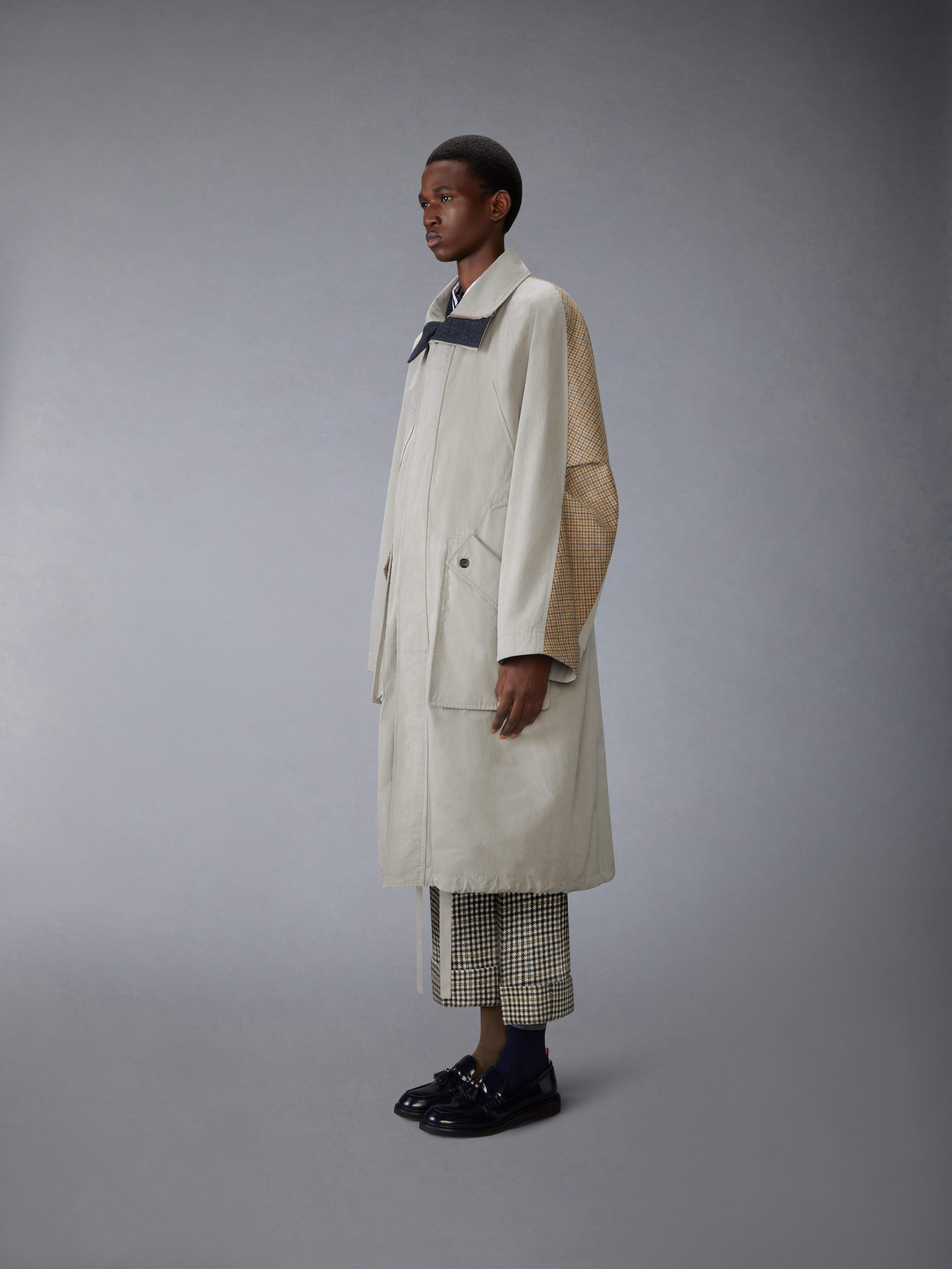 White Oxford Hooded Zip-front Shirt | Thom Browne