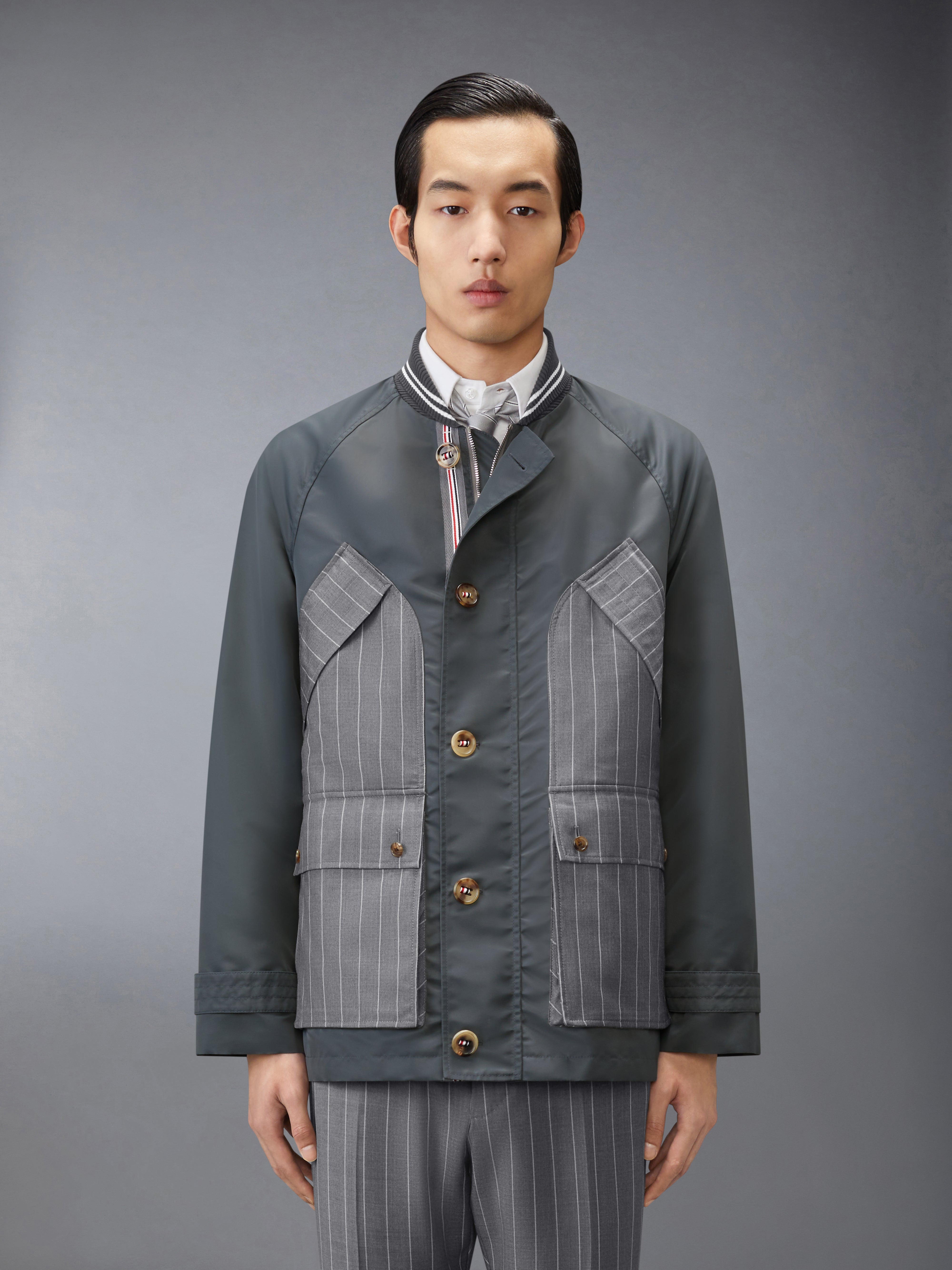 【Mサイズ】TWM LIGHT TECH FIELD COAT CHC 機能中綿 Tech Twill Field Jacket | Thom Browne