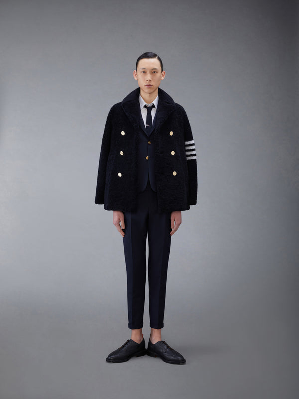 SHEARLING 4-BAR UNCONSTRUCTED PEACOAT