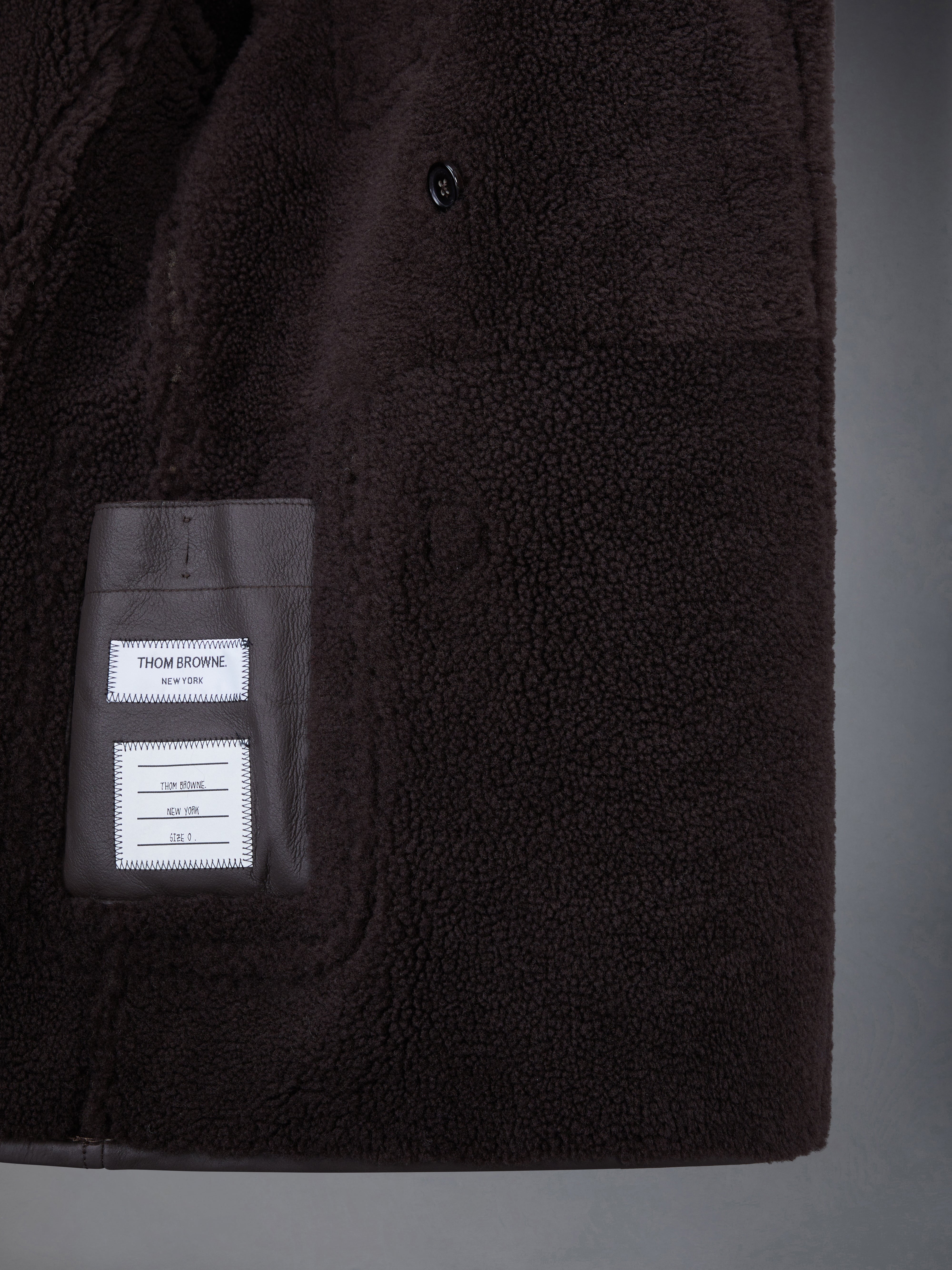 染めシアリング オーバーサイズカラー ピーコート | Thom Browne