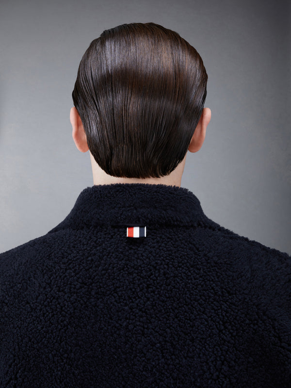 Dyed Shearling Double Breasted Sack Overcoat - image 4