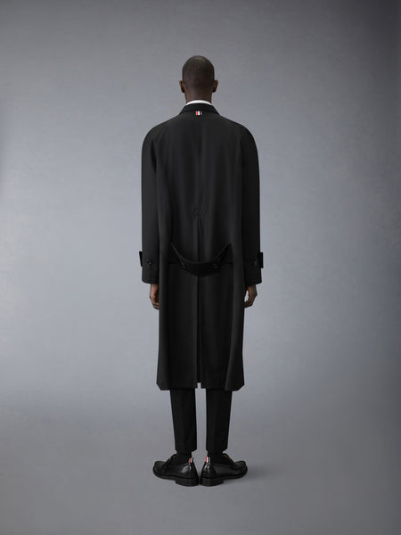 WOOL RAGLAN COAT BLACK