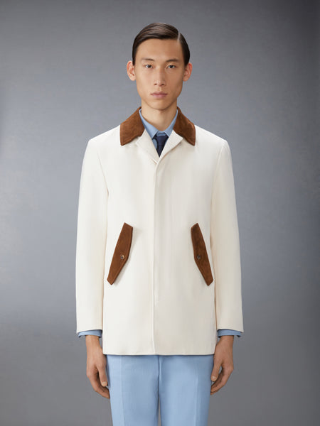 CROPPED BAL COLLAR DENIM JACKET