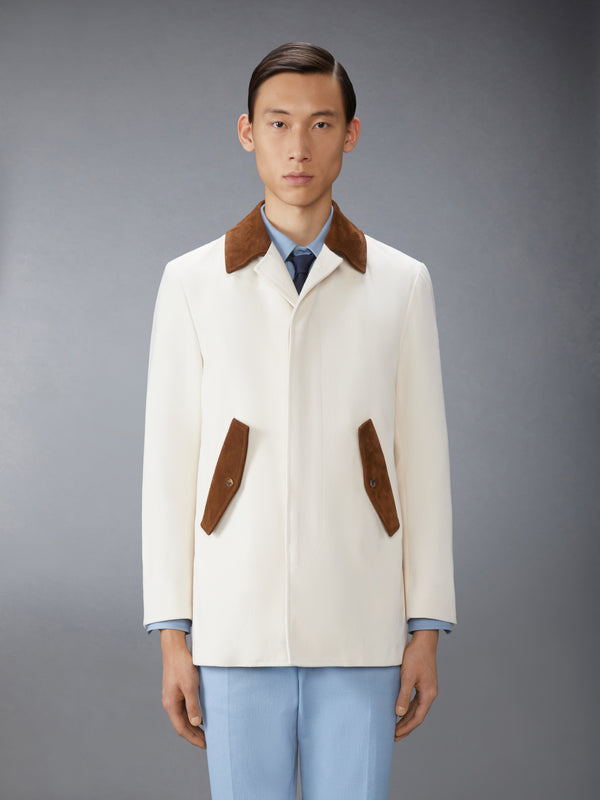 CROPPED BAL COLLAR DENIM JACKET - image 1