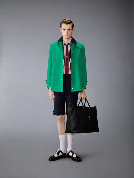 アンコンストラクテッド コーデュラ リラックス オーバーコート 緑