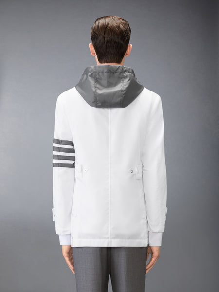 リップストップ 4-BAR アンコン リラックス オーバーコート 白
