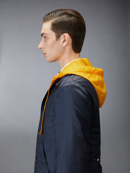 リップストップ アンコン リラックス オーバーコート ネイビー