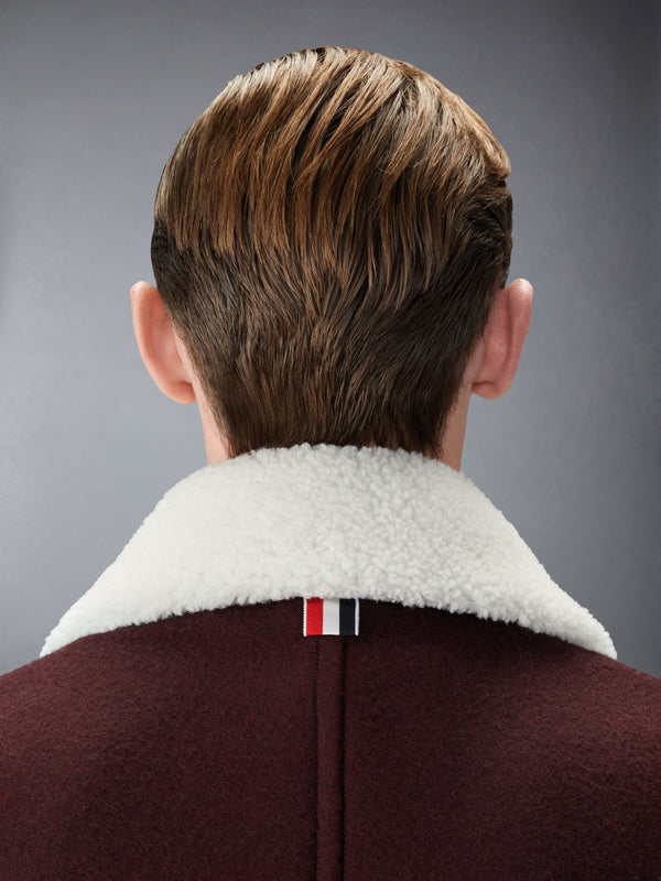 DOUBLE FACE MELTON WIDE SHOULDER SHELL COAT - image 7