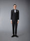 MOHAIR TIPPING CLASSIC TUXEDO AND BOW TIE - BLACK