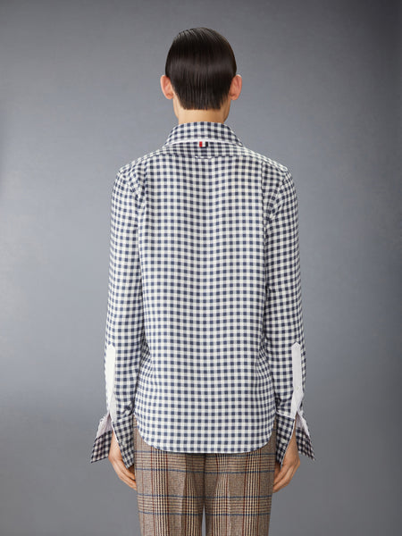SILK TWILL GINGHAM SHIRT