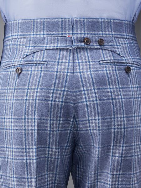 Prince of Wales Classic Backstrap Trouser DEEP BLUE