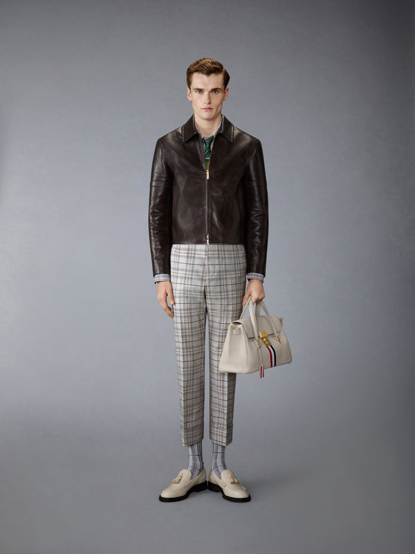 PLAID CHECK COOL WOOL BACKSTRAP TROUSER - image 2
