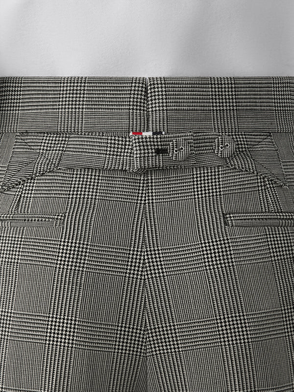 PRINCE OF WALES FRESCO WOOL BACKSTRAP TROUSER - image 4