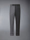 FUNMIX TWILL CONTRAST TOPSTITCHING CLASSIC BACK STRAP TROUSERS - MED GREY