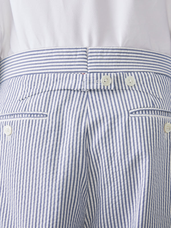 SEERSUCKER FRAMED FLORAL BACKSTRAP TROUSER - image 6