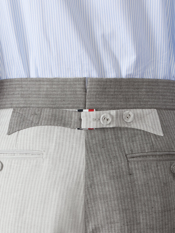 TONAL UNIVERSITY STRIPE LINEN COTTON TROUSER - image 4