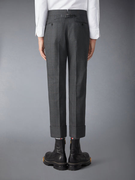HIGH TWIST WOOL TROUSERS DARK GREY