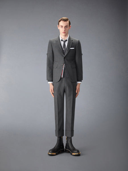 HIGH TWIST WOOL TROUSERS DARK GREY