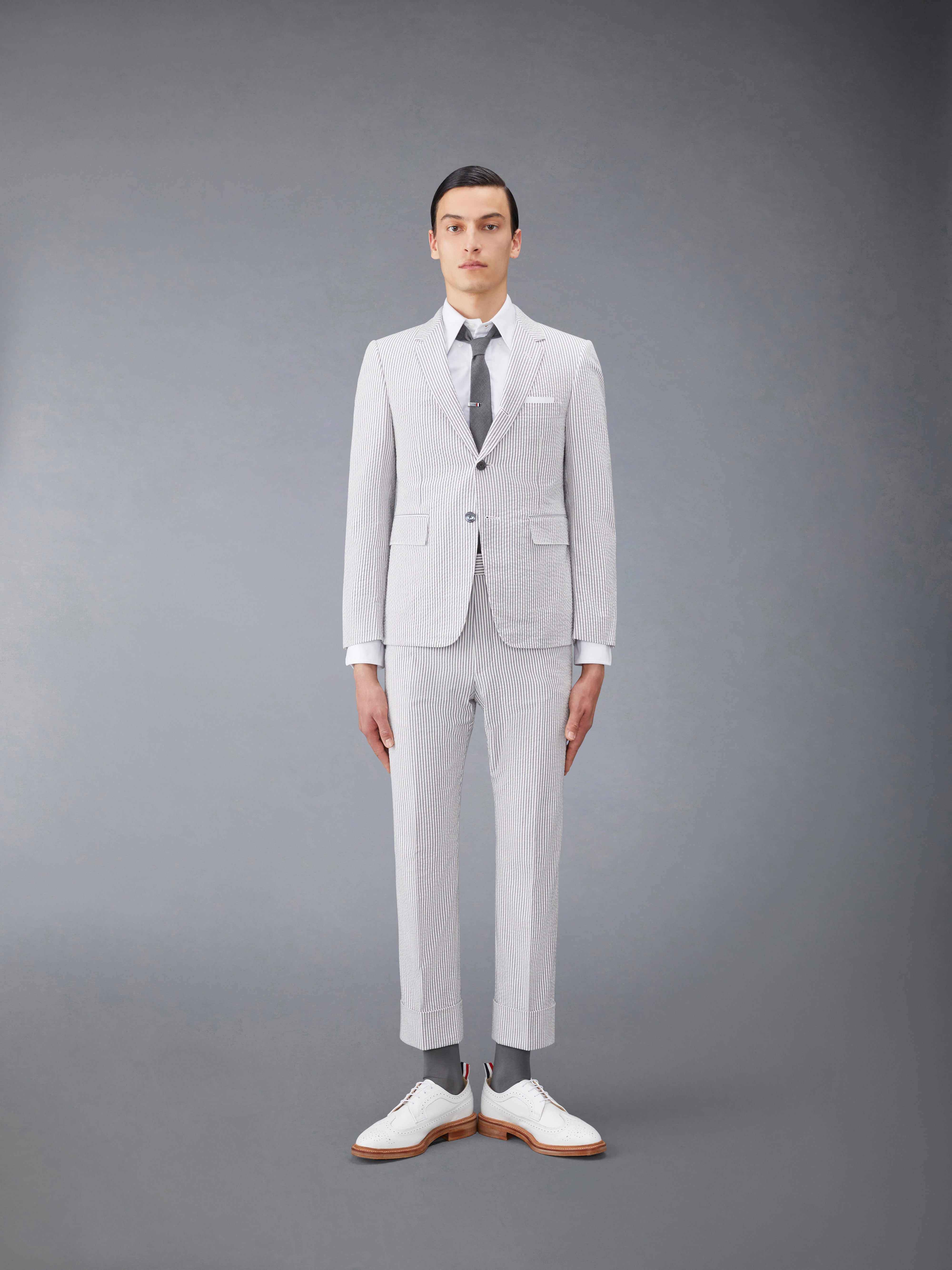 Thom Browne シアサッカー　トラウザー クラシック シアサッカー バックストラップ トラウザー | Thom