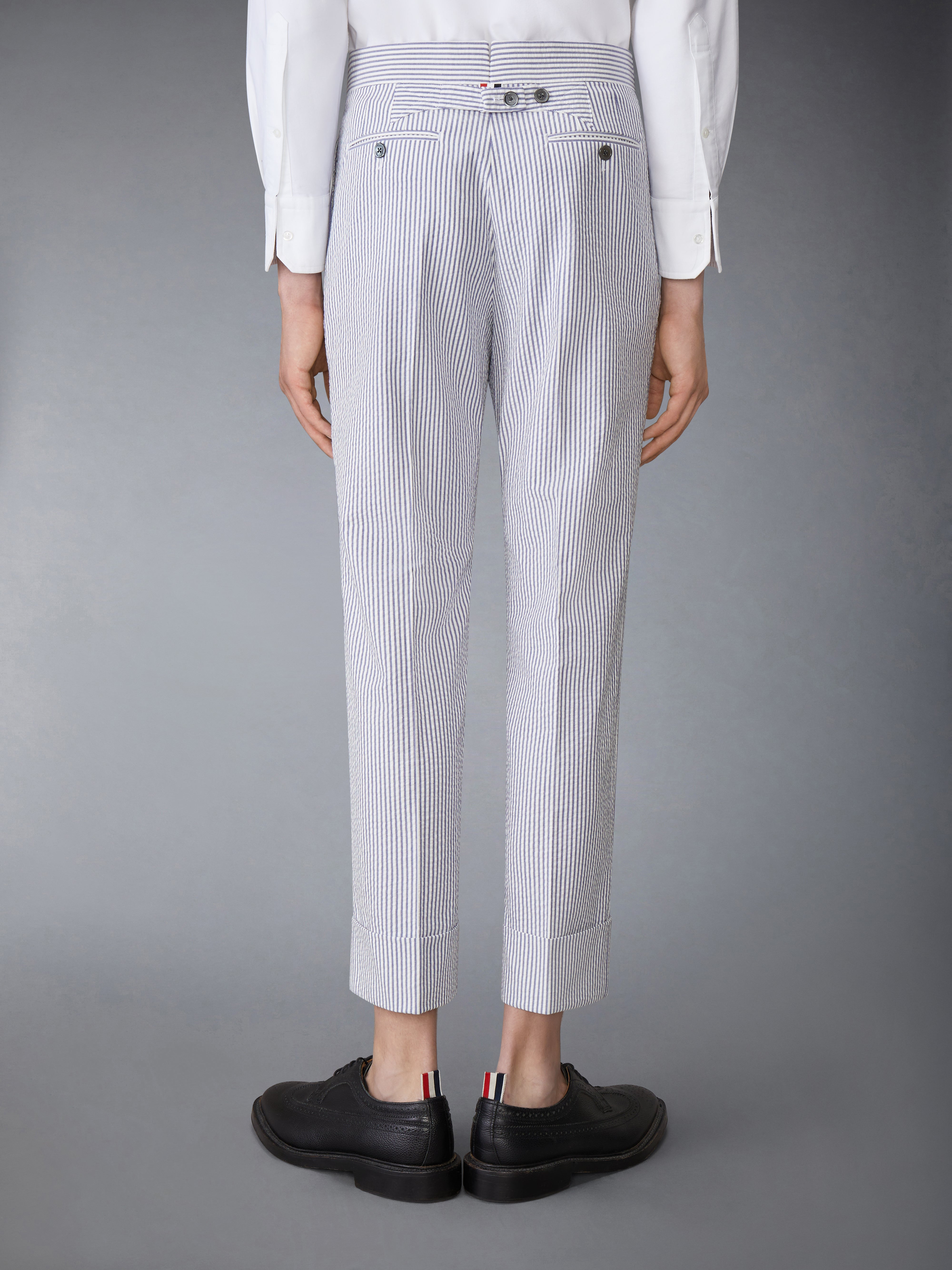 Classic Seersucker Trousers | Thom Browne