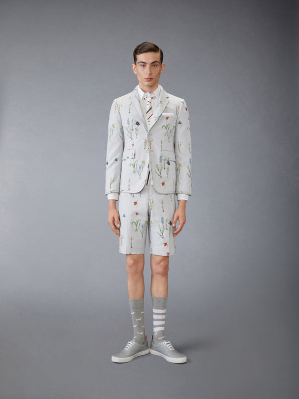 COTTON LINEN BOTANICAL BACKSTRAP SHORTS - image 3