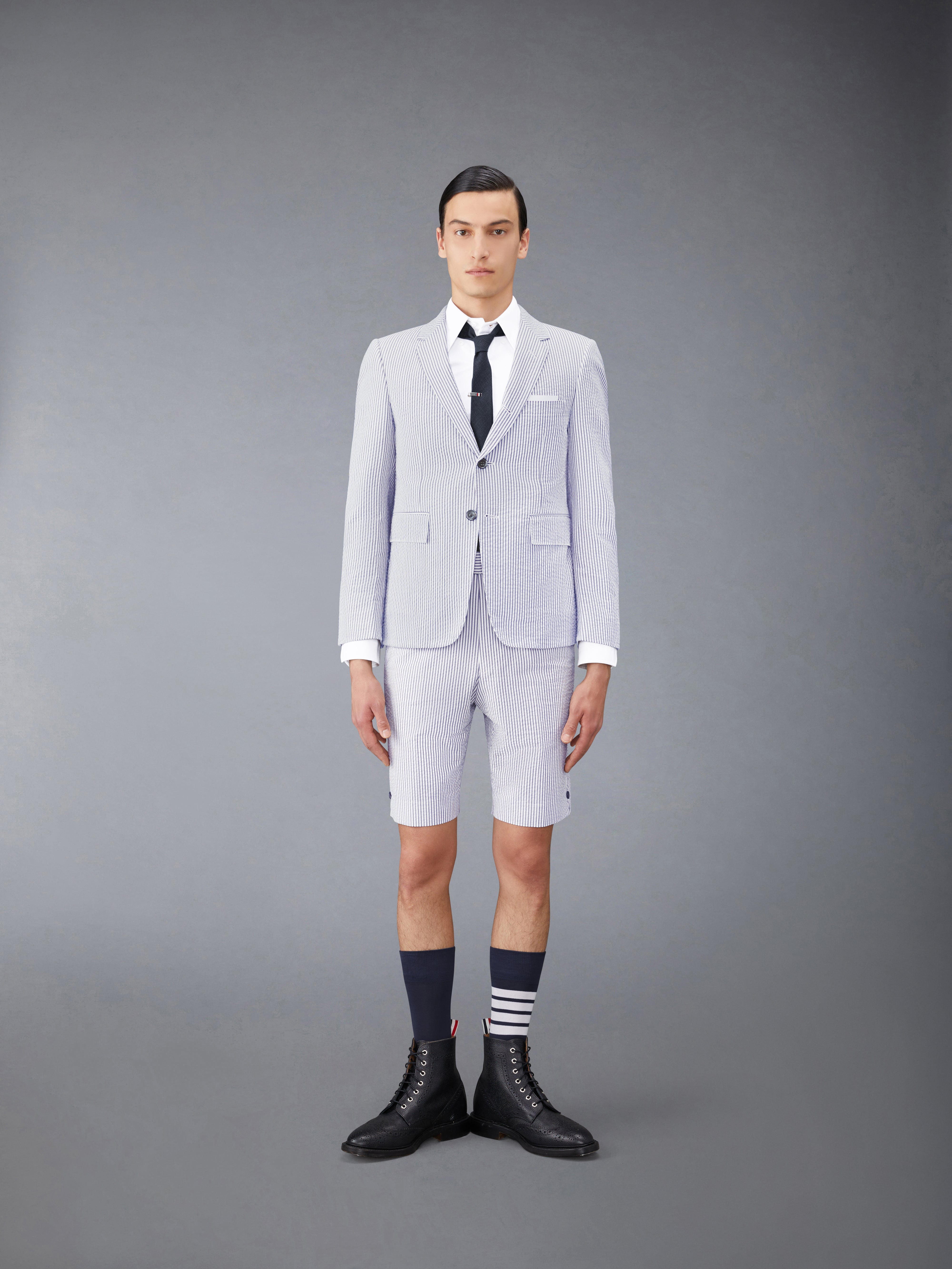 ★THOM BROWNE★クラシックバックストラップショーツ クラシック シアサッカー バックストラップ ショーツ | Thom Browne