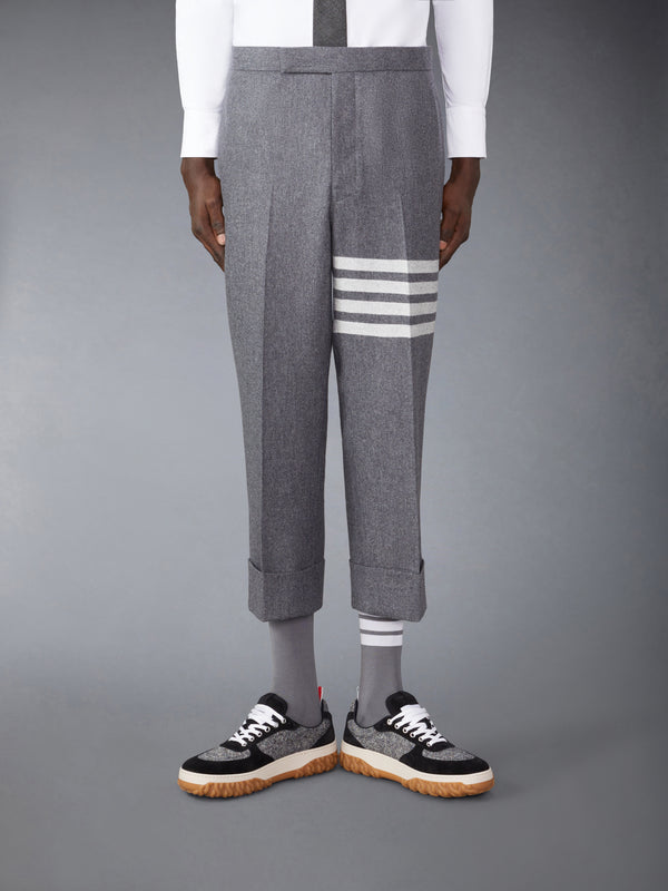 FLANNEL 4-BAR LOW RISE BACKSTRAP TROUSERS - featured image