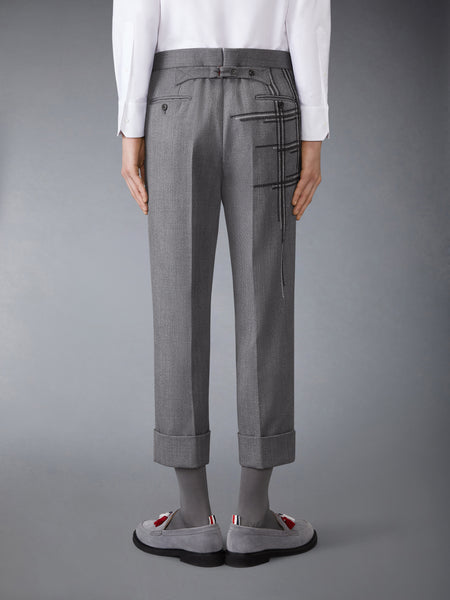 LOW RISE WOOL SCHOOL UNIFORM TROUSER