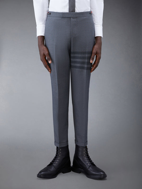 STEP TWILL SCHOOL UNIFORM 4-BAR LOW RISE SKINNY TROUSERS - featured image